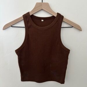 Brown Halter Tank Top